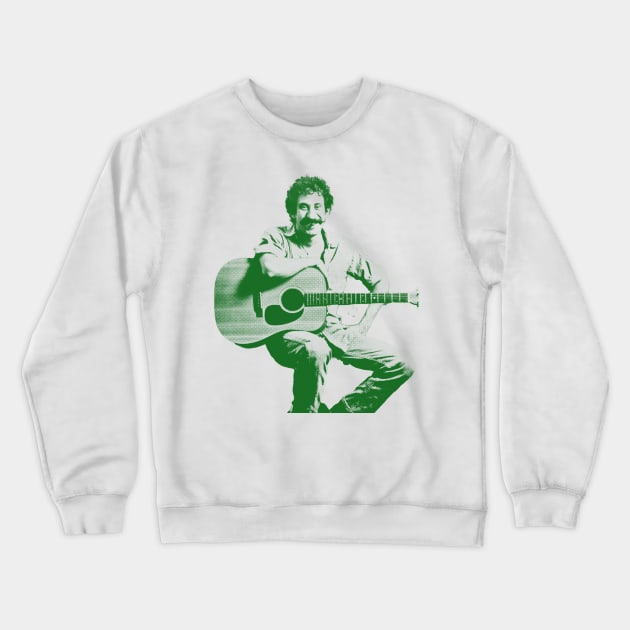 jim croce - green solid style Crewneck Sweatshirt by Loreatees